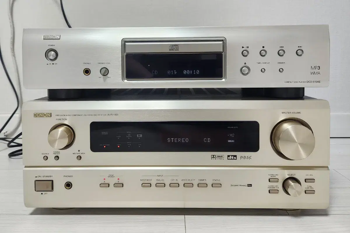 데논 DENON DCD-510AE CDP와 AVR-1800 리시버